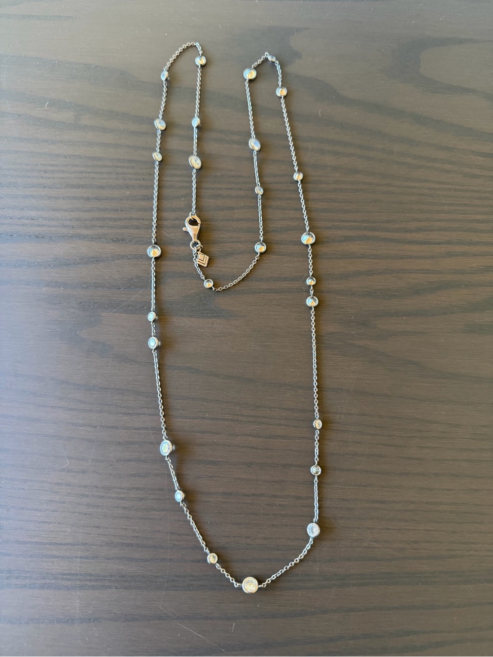Silpada Sterling Silver Scattered CZ Necklace - Long